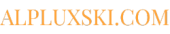The text "ALPLUXSKI.COM" in uppercase, orange serif font on a light gray background.